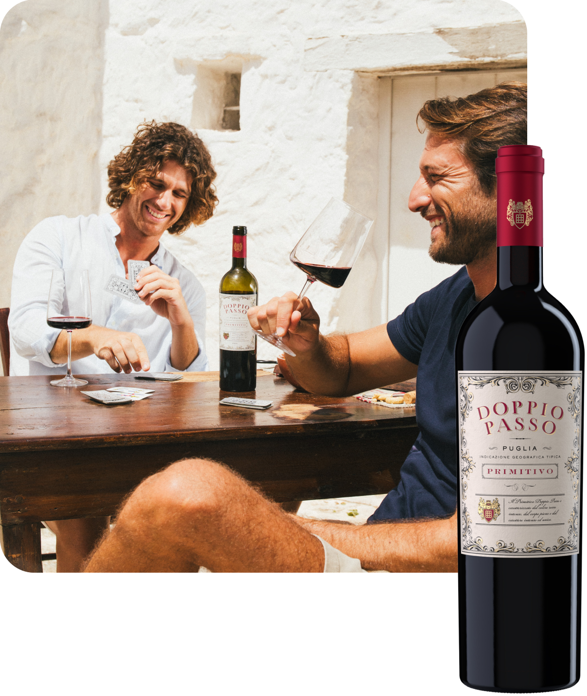 Primitivo Puglia IGT Doppio Passo: for celebrating any occasion the Apulian way.