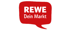 Logo von REWE, Supermarktkette in Deutschland.